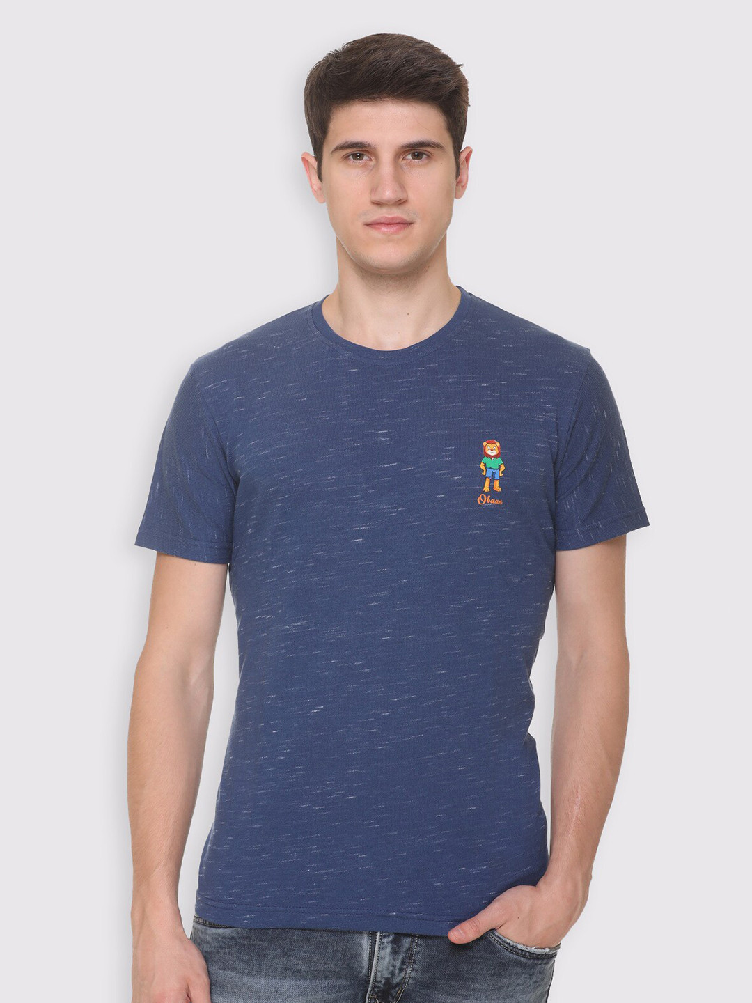

Obaan Men Blue Cotton T-shirt