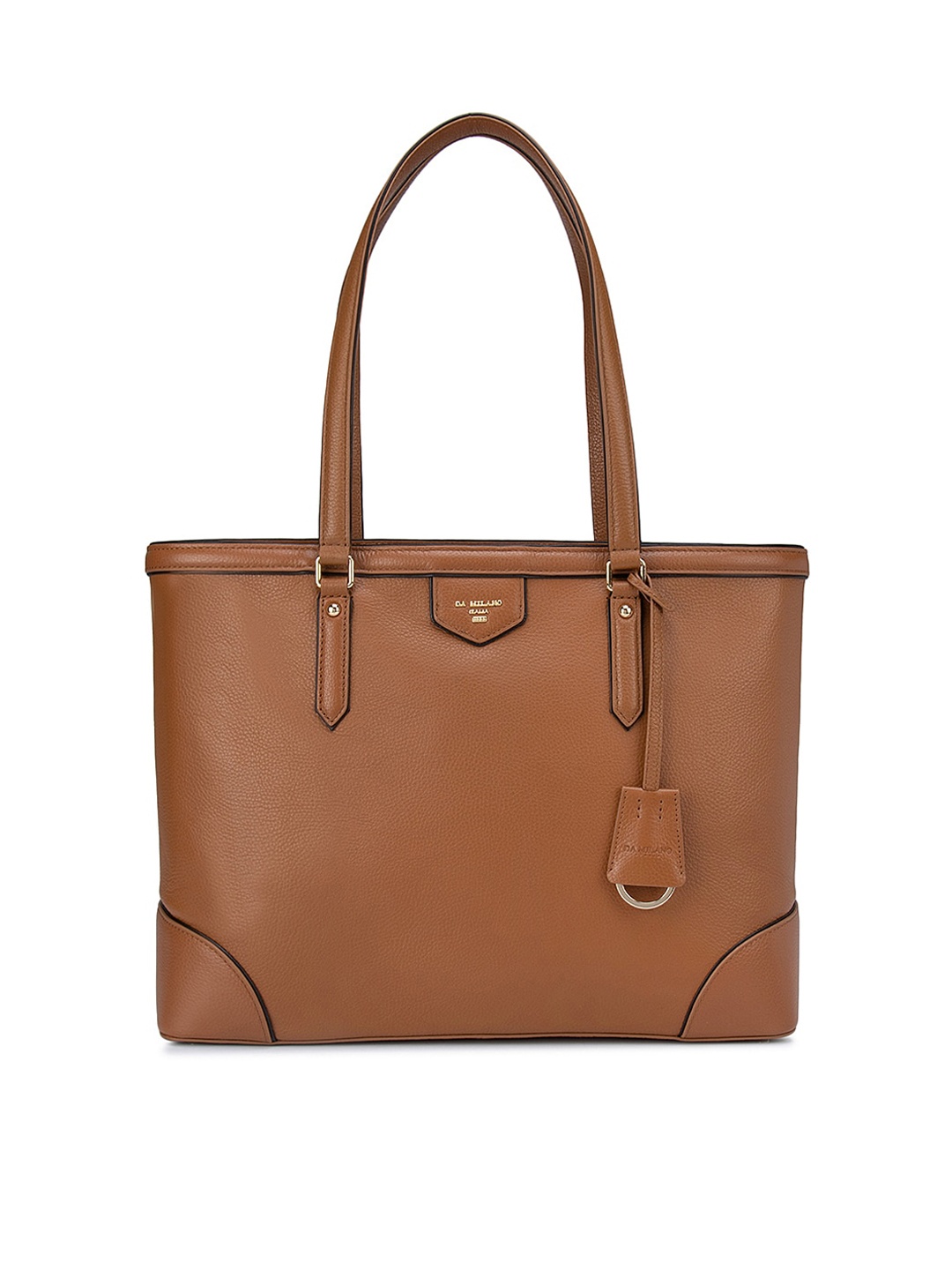 

Da Milano Brown Leather Structured Shoulder Bag