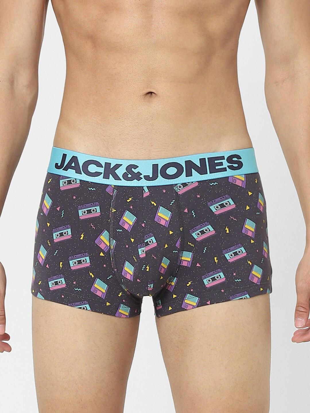 

Jack & Jones Men Blue Printed Cotton Trunk 116796401