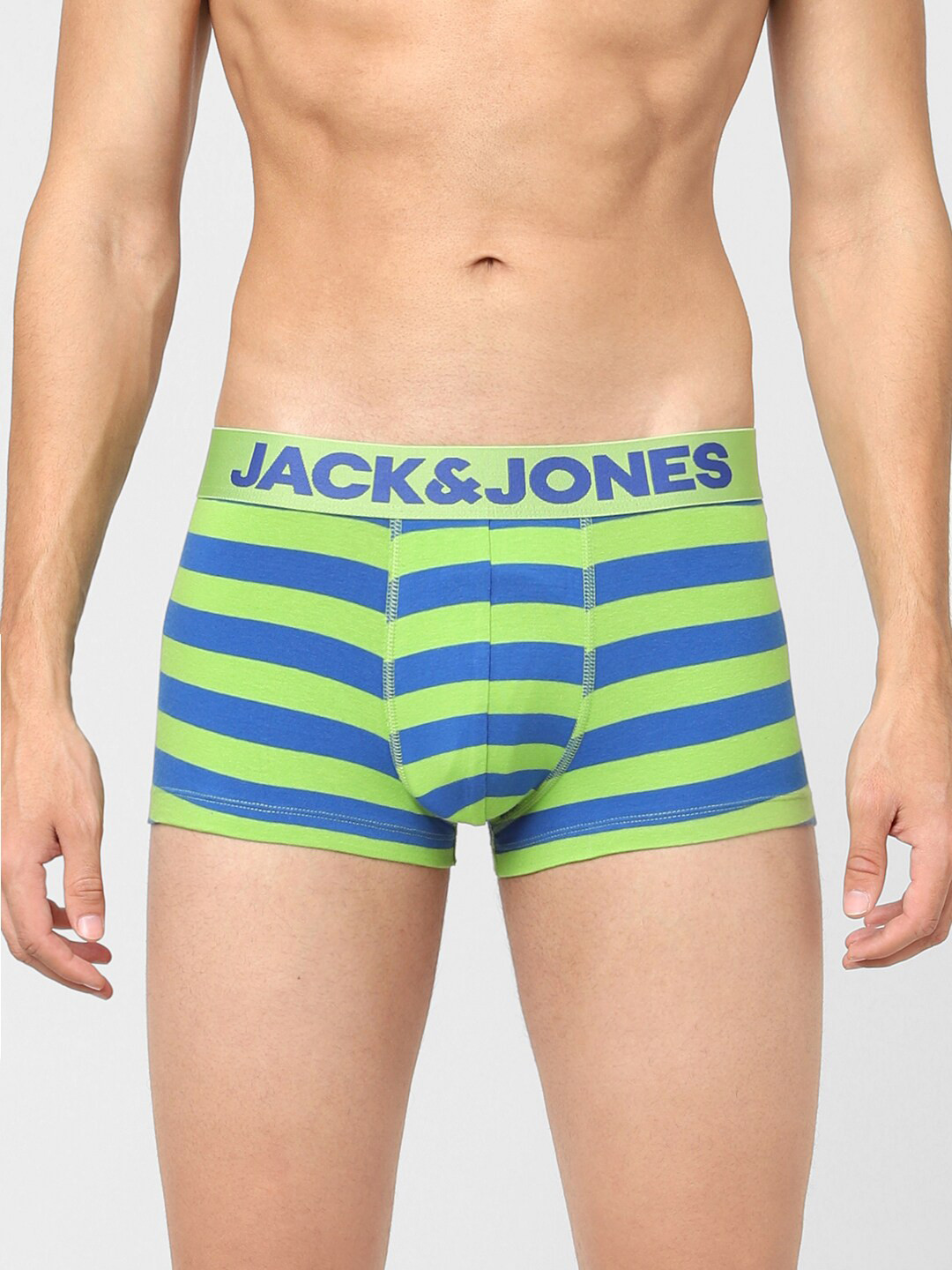 

Jack & Jones Men Green & Blue Printed Cotton Trunk