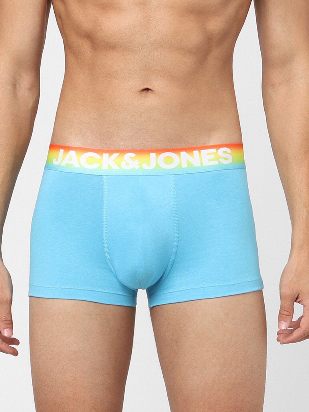 

Jack & Jones Men Blue Solid Cotton Trunk 116796101