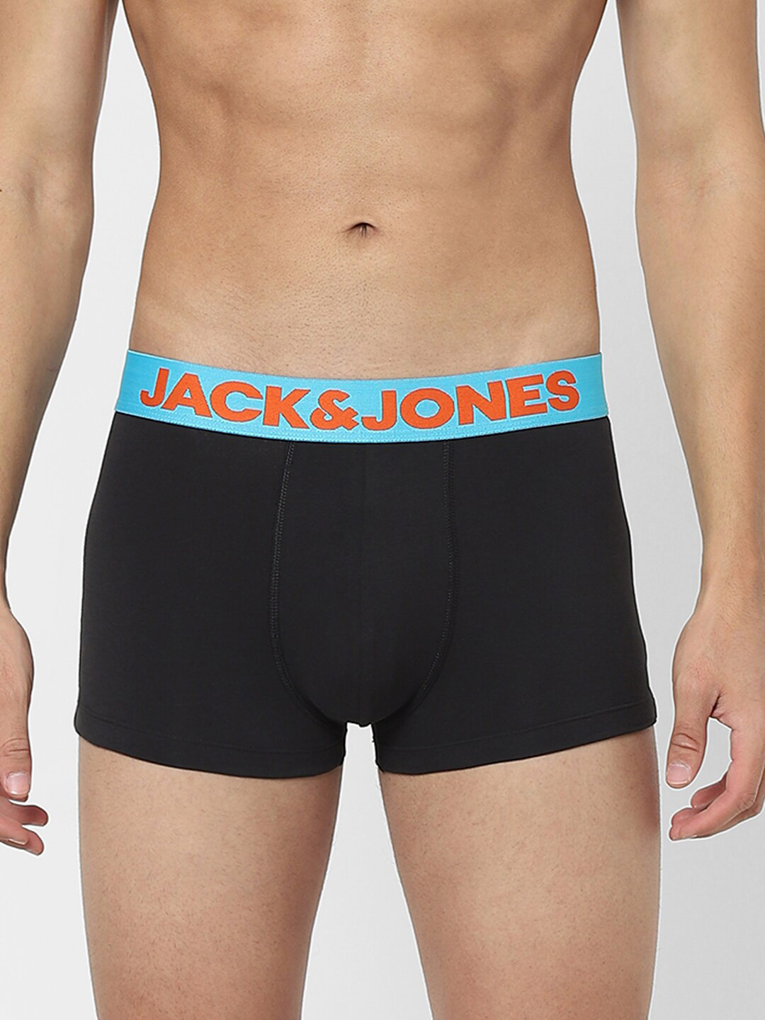 

Jack & Jones Men Black Solid Cotton Trunks