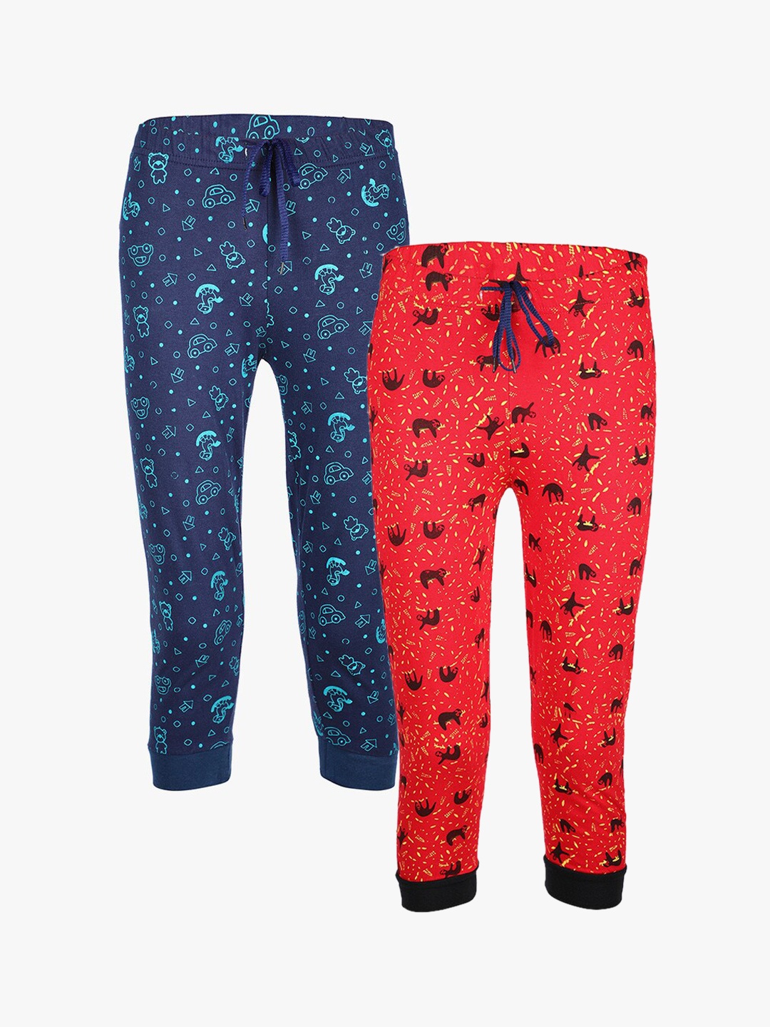 

SAVAGE Boys Pack of 2 Assorted Pure Cotton Joggers