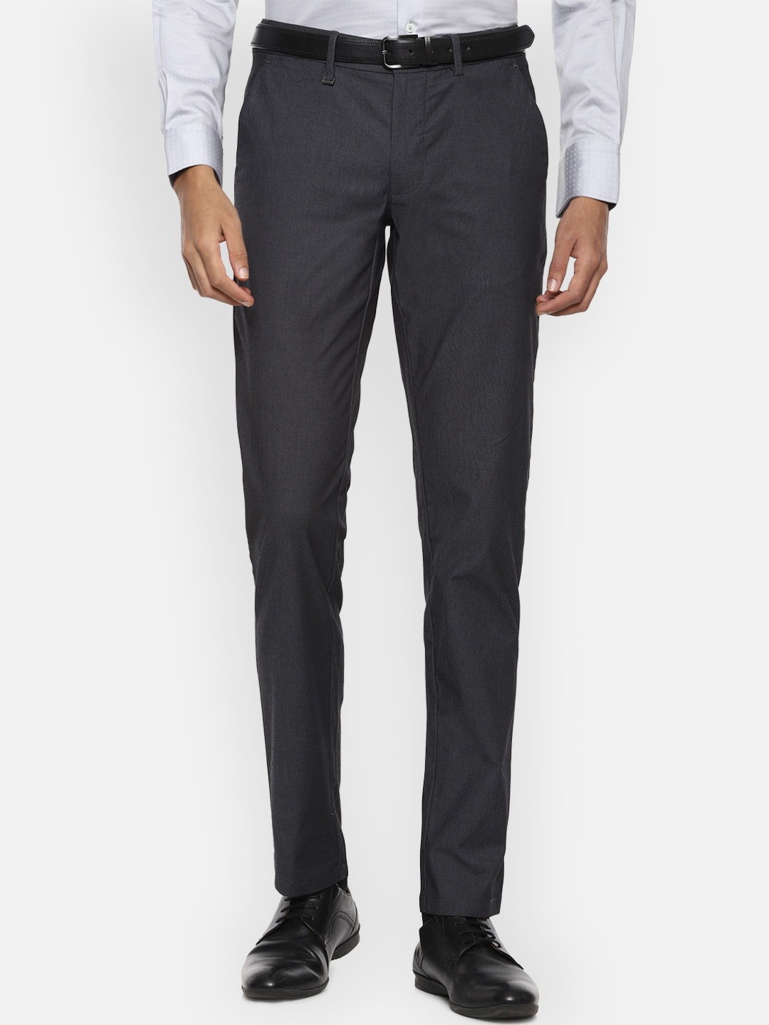 

Van Heusen Men Navy Blue Slim Fit Trousers