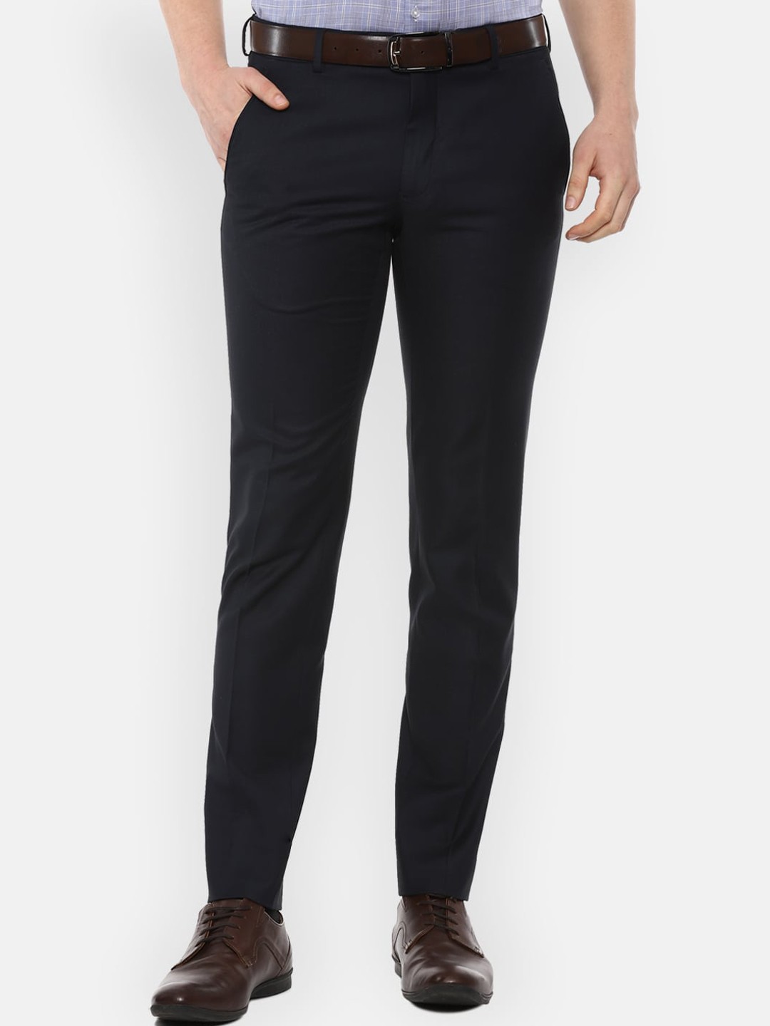 

Van Heusen Men Black Slim Fit Trousers