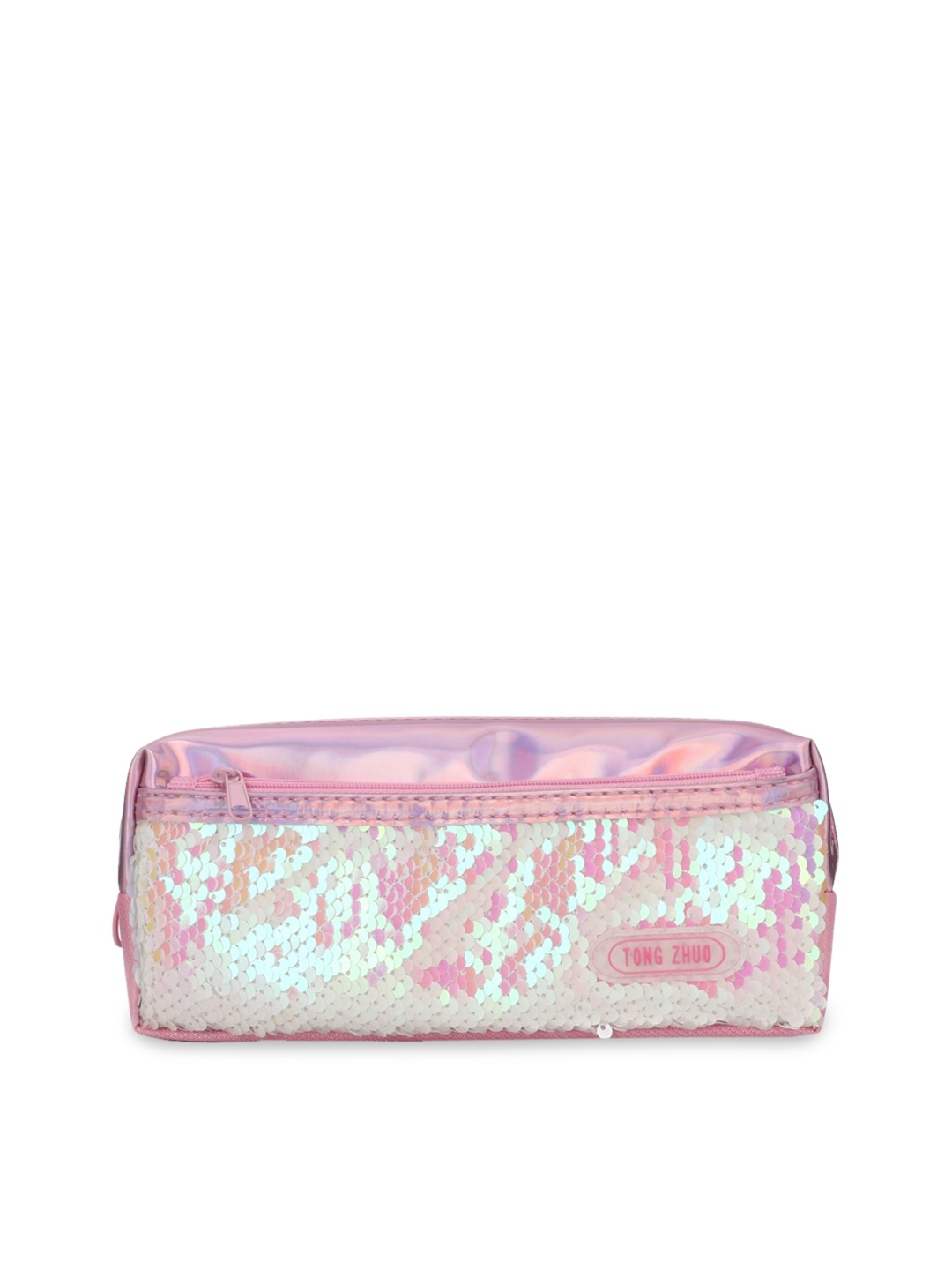 

YK Pink Multi-Utility Sequined Pencil Pouch