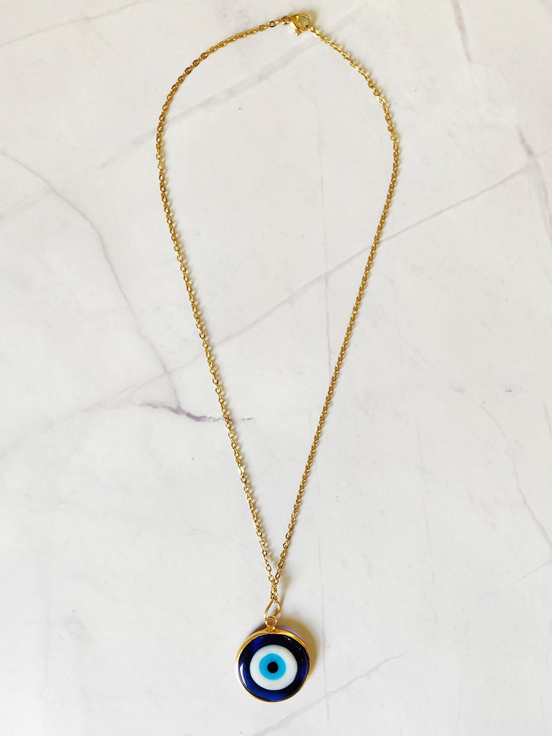 

EL REGALO Blue & White Evil Eye Pendant Necklace