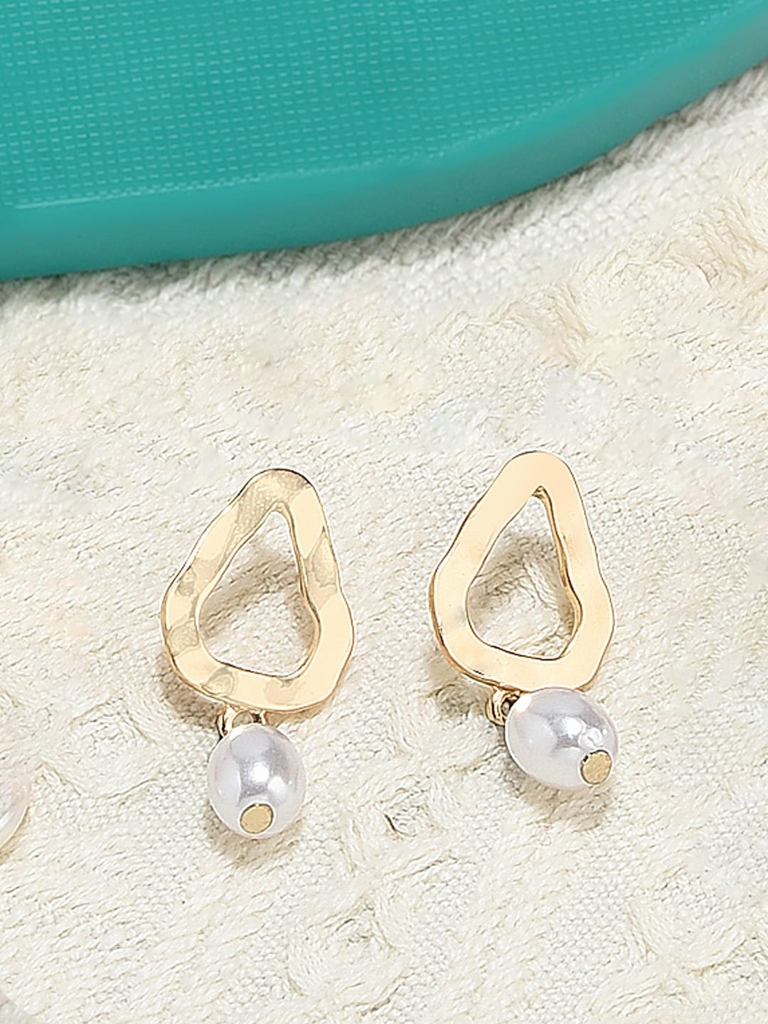 

AMI Gold-Toned Contemporary Drop Earring