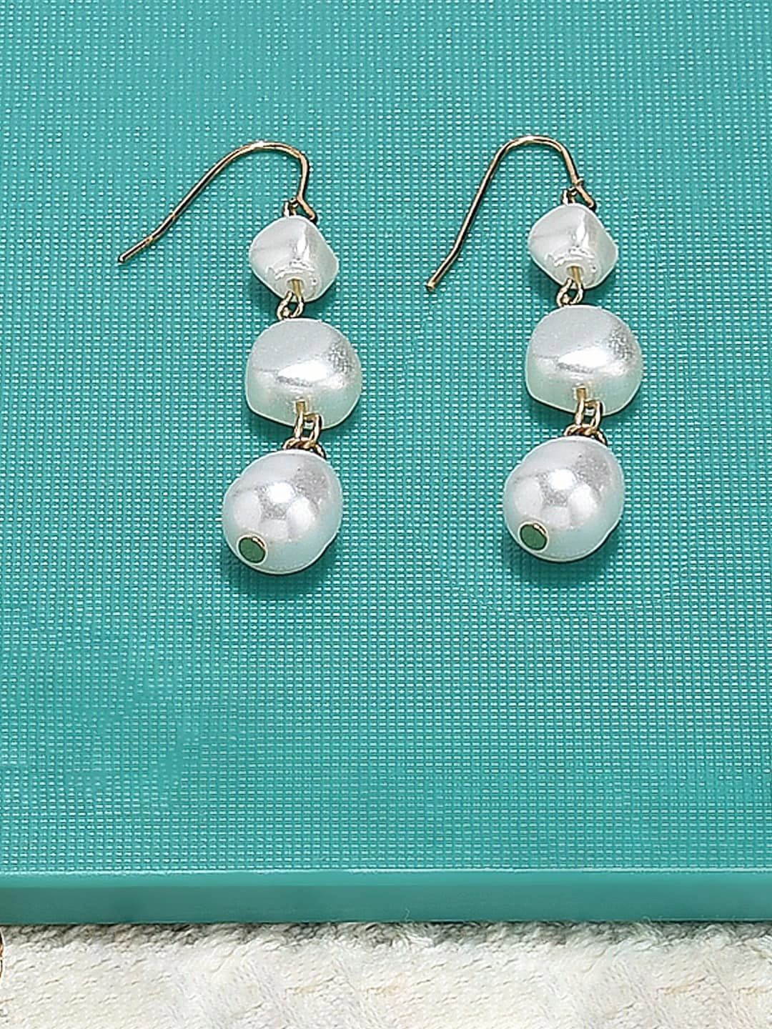 

AMI Gold-Toned Contemporary Drop Earrings