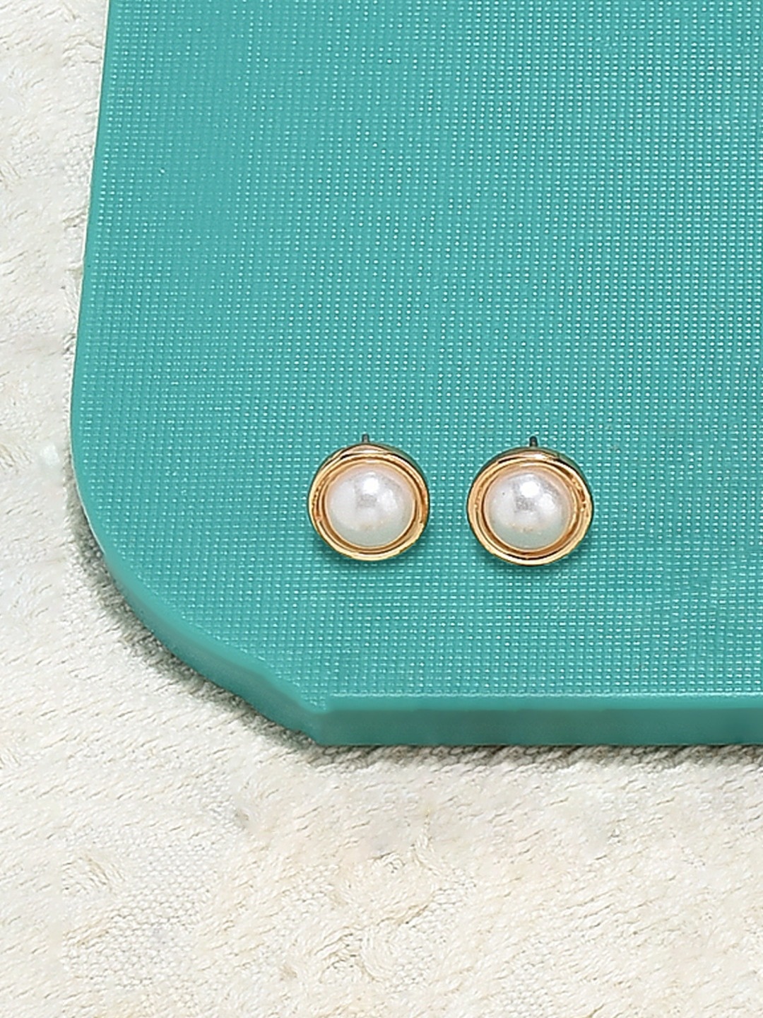 

AMI Gold-Toned Contemporary Studs Earrings