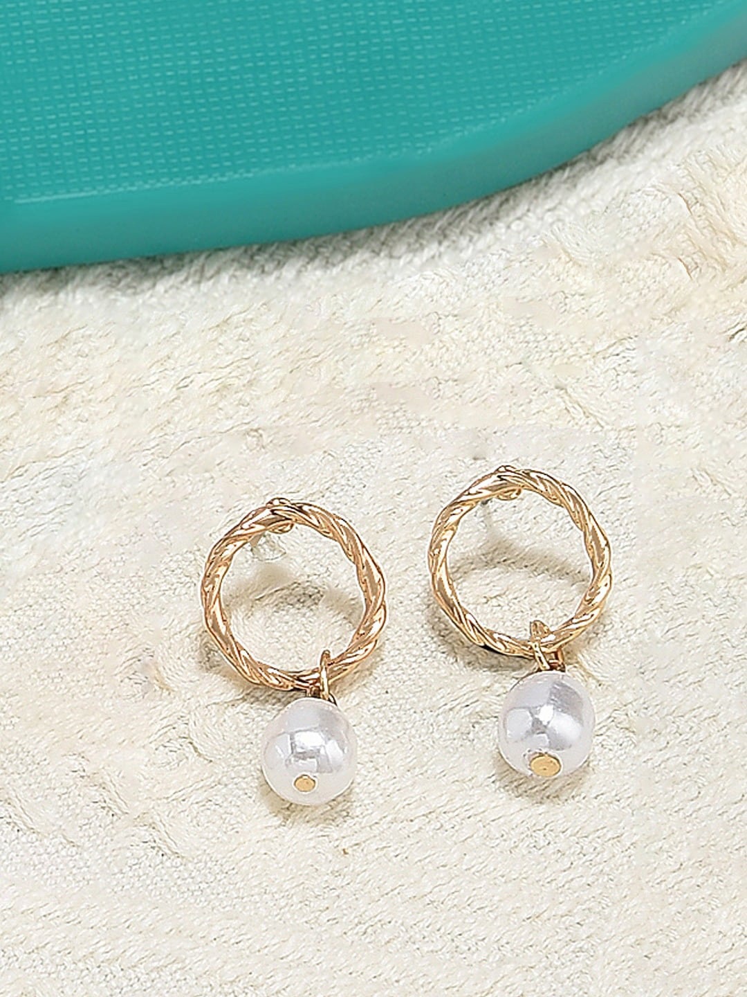 

AMI Gold-Toned Contemporary Drop Earring