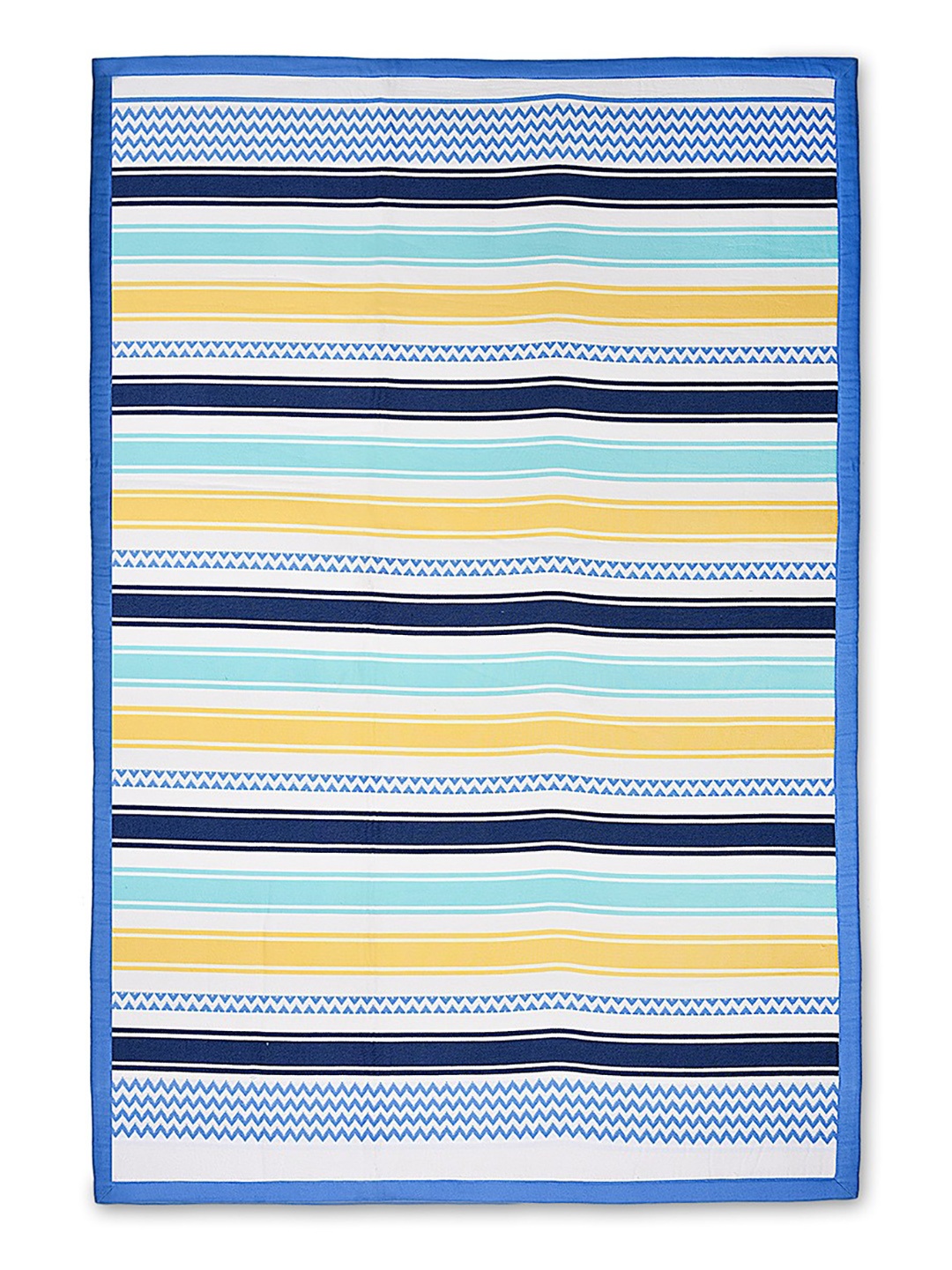 

MiArcus Blue & Yellow Striped Merry Woven Play Rug