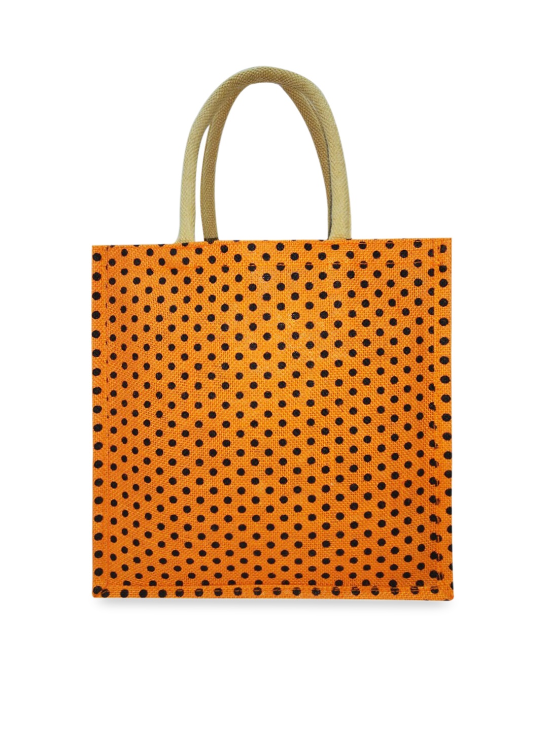 

earthbags Orange Eco-friendly Dots Printed Oversized Handheld Lunch Bag