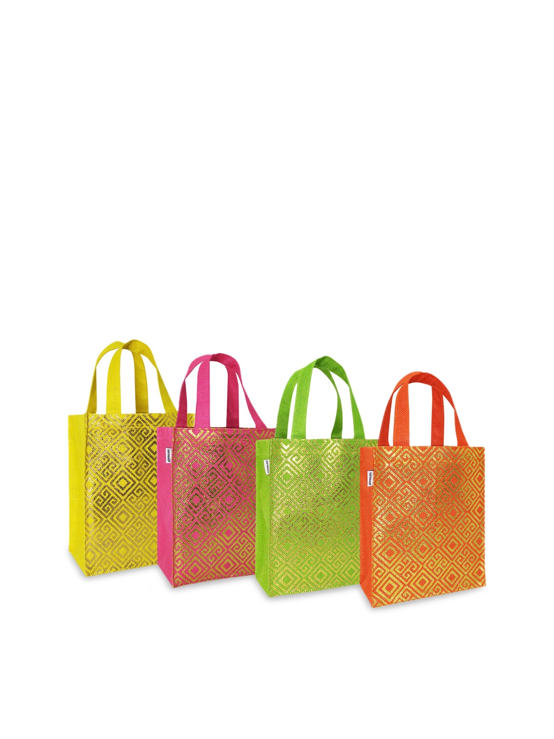 

earthbags Pack Of 4 Shopper Tote Bag, Multi