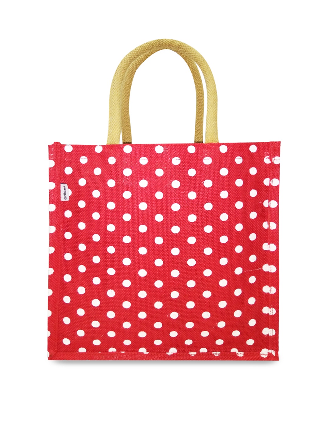 

earthbags Red Eco-friendly Polka Dot Printed Shopper Tote Bag