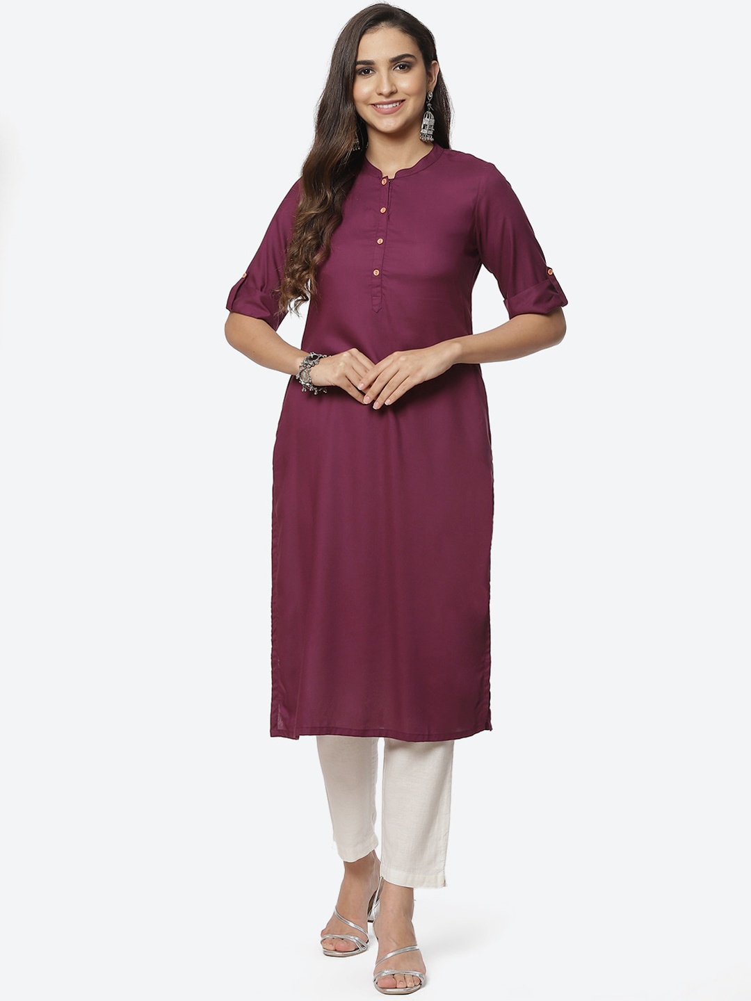 

Rangriti Women Purple Kurta