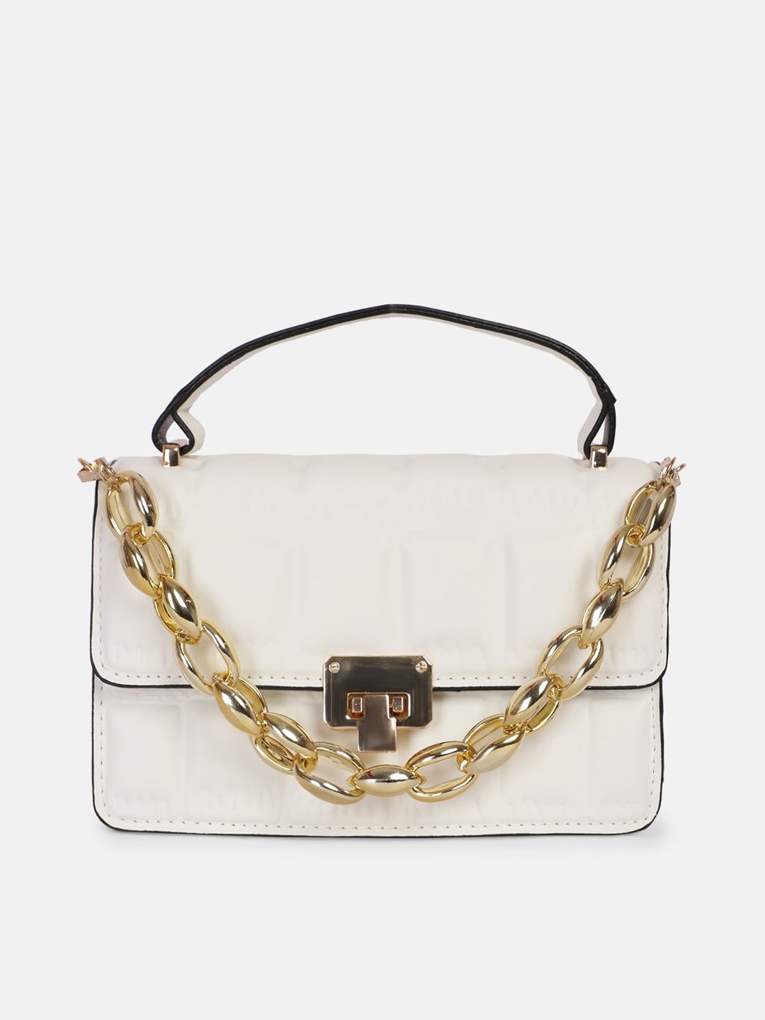 

Bagsy Malone White PU Structured Sling Bag