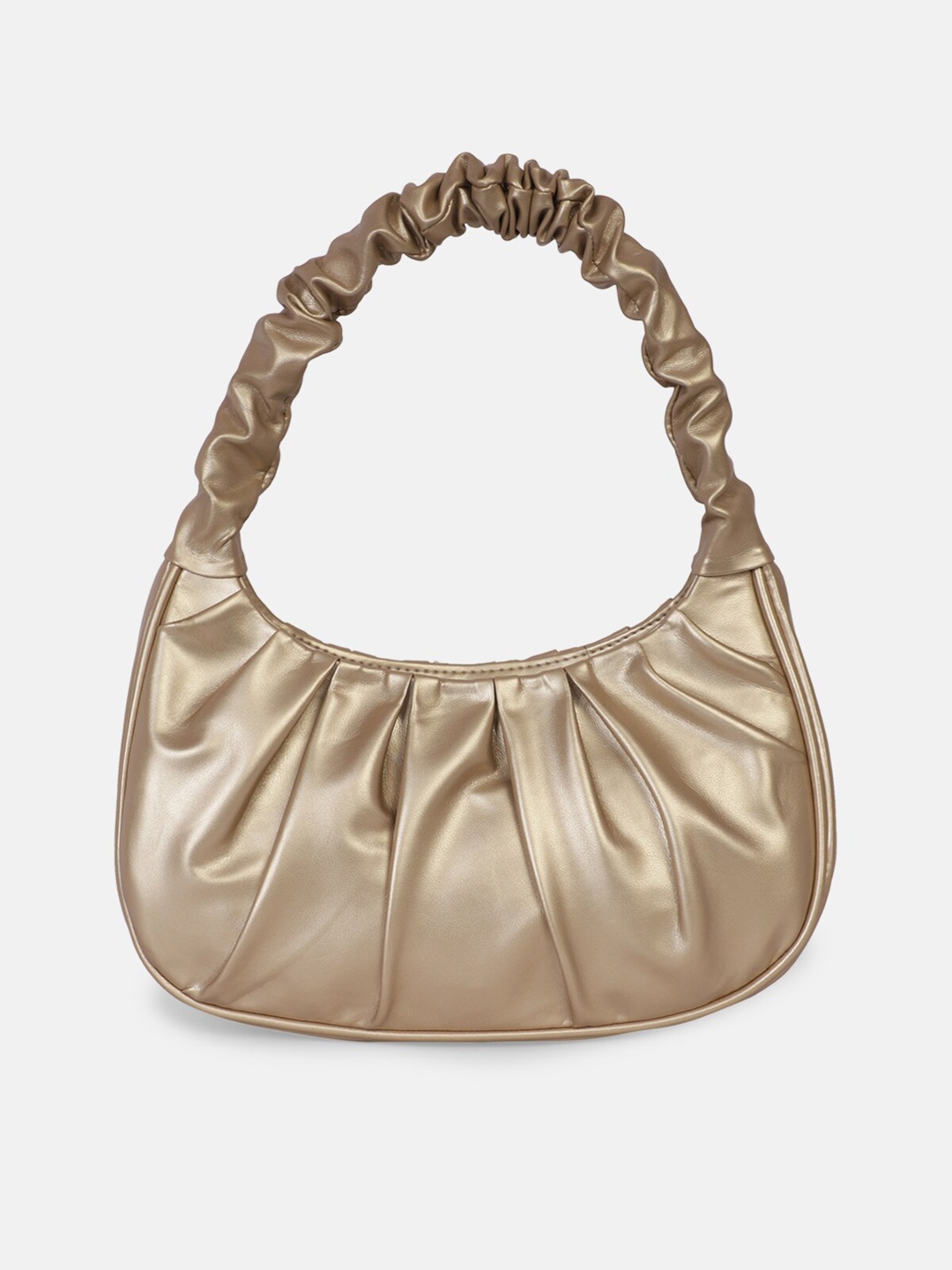 

Bagsy Malone Gold-Toned PU Structured Shoulder Bag