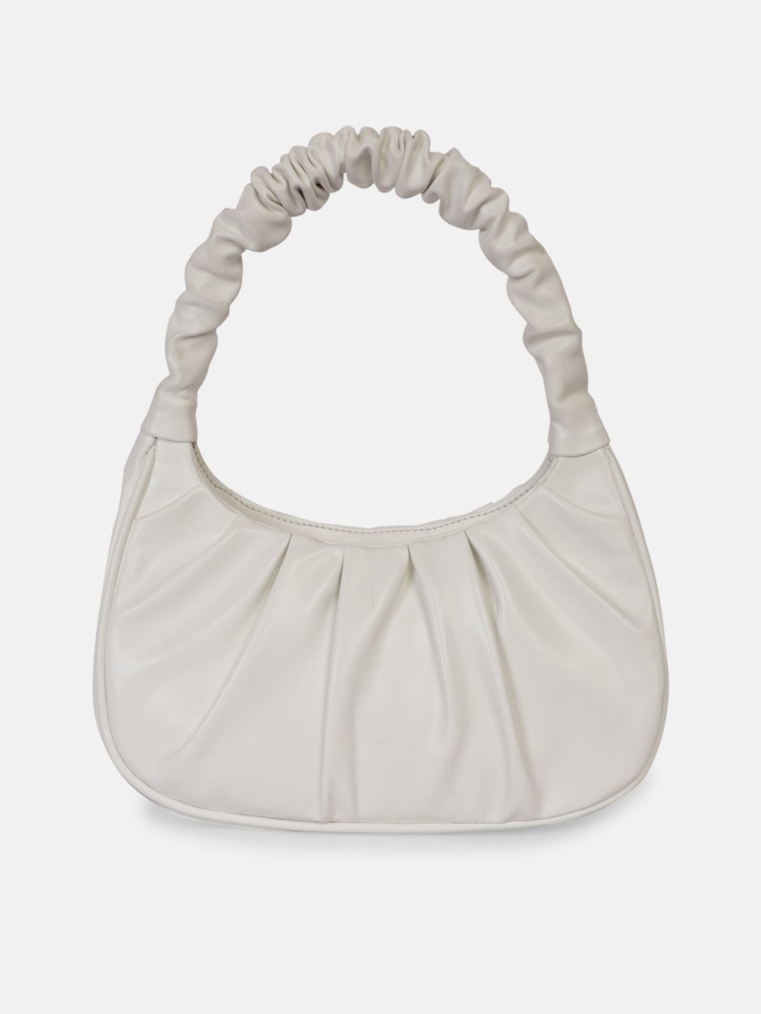 

Bagsy Malone White PU Half Moon Shoulder Bag
