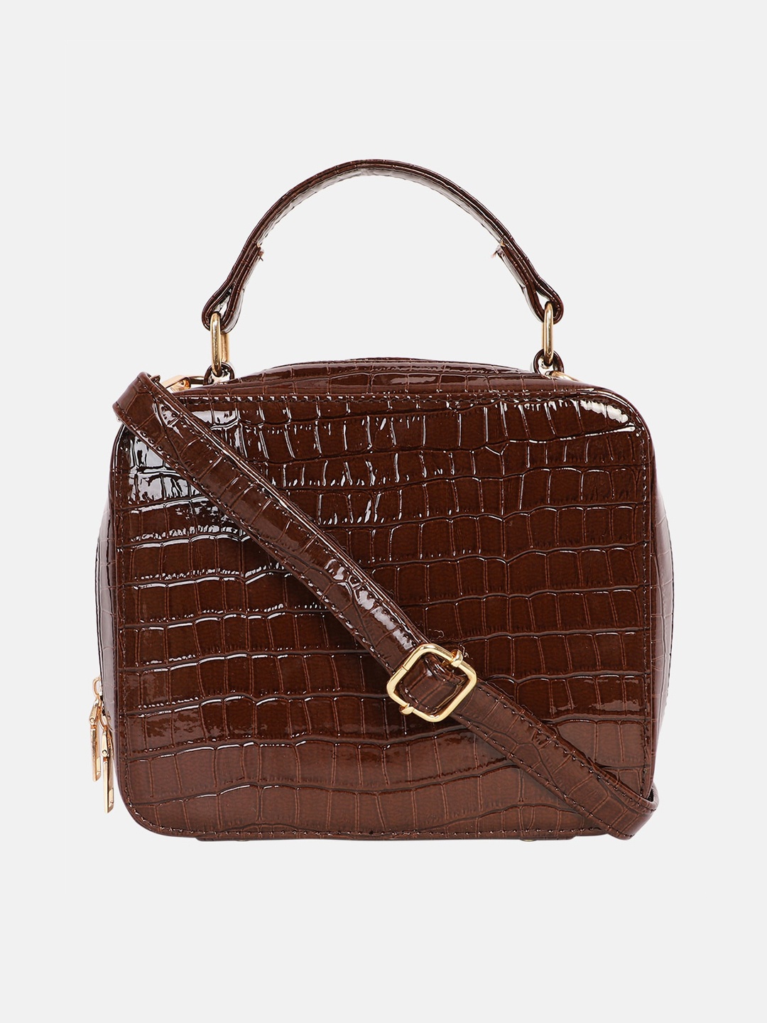 

Bagsy Malone Maroon Animal Textured Handheld Bag