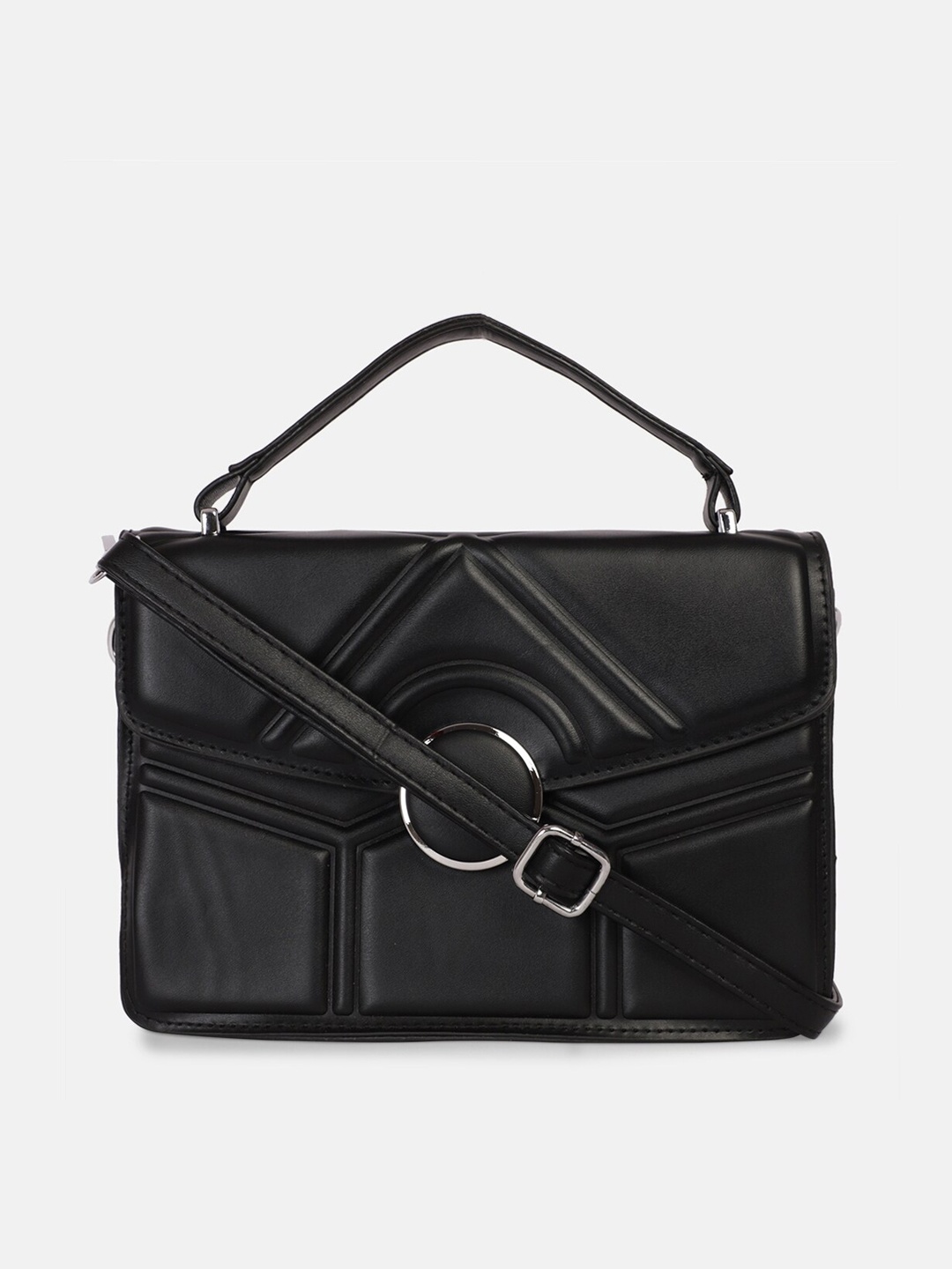 

Bagsy Malone Black PU Structured Handheld Bag