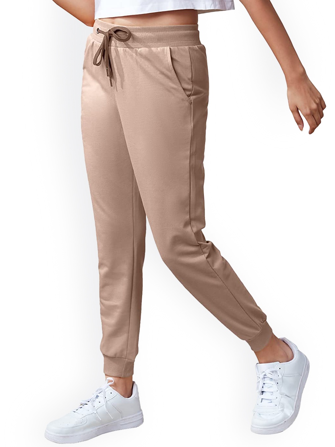 

The Souled Store Women Beige Solid Joggers