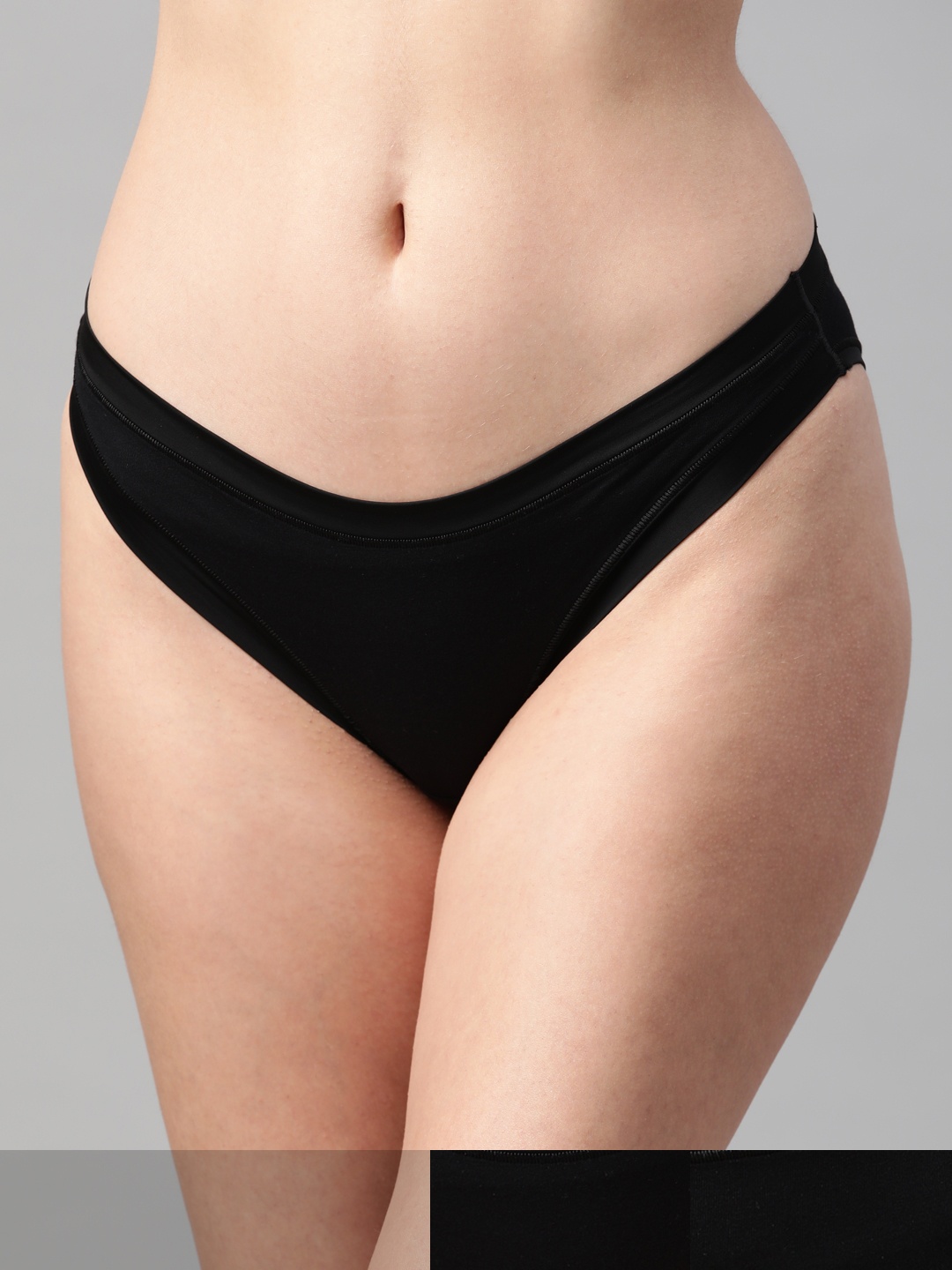

Marks & Spencer Women Pack of 3 Black Solid Bikini T614907