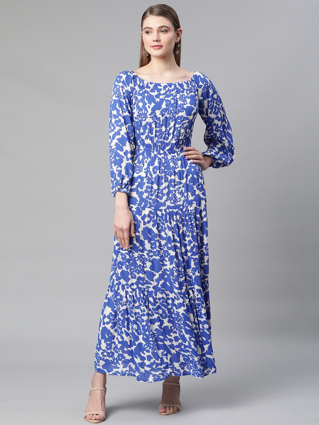 

Marks & Spencer Blue & White Maxi Dress