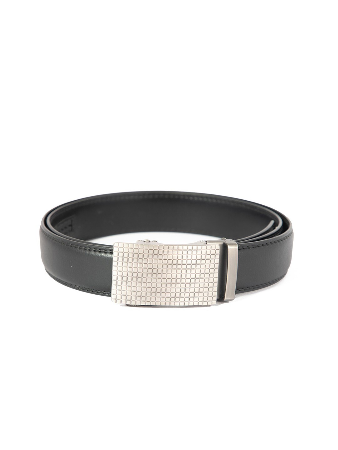 

BANGE Men Black Textured Leather Formal Belt