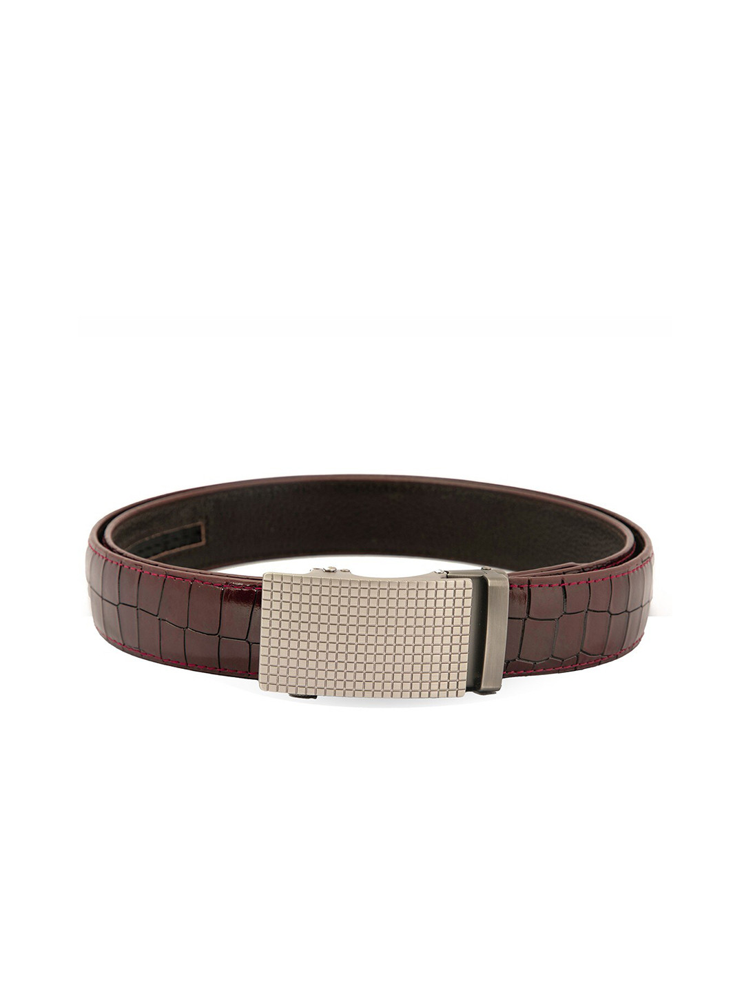

BANGE Men Red Textured Genuine Leather Belt
