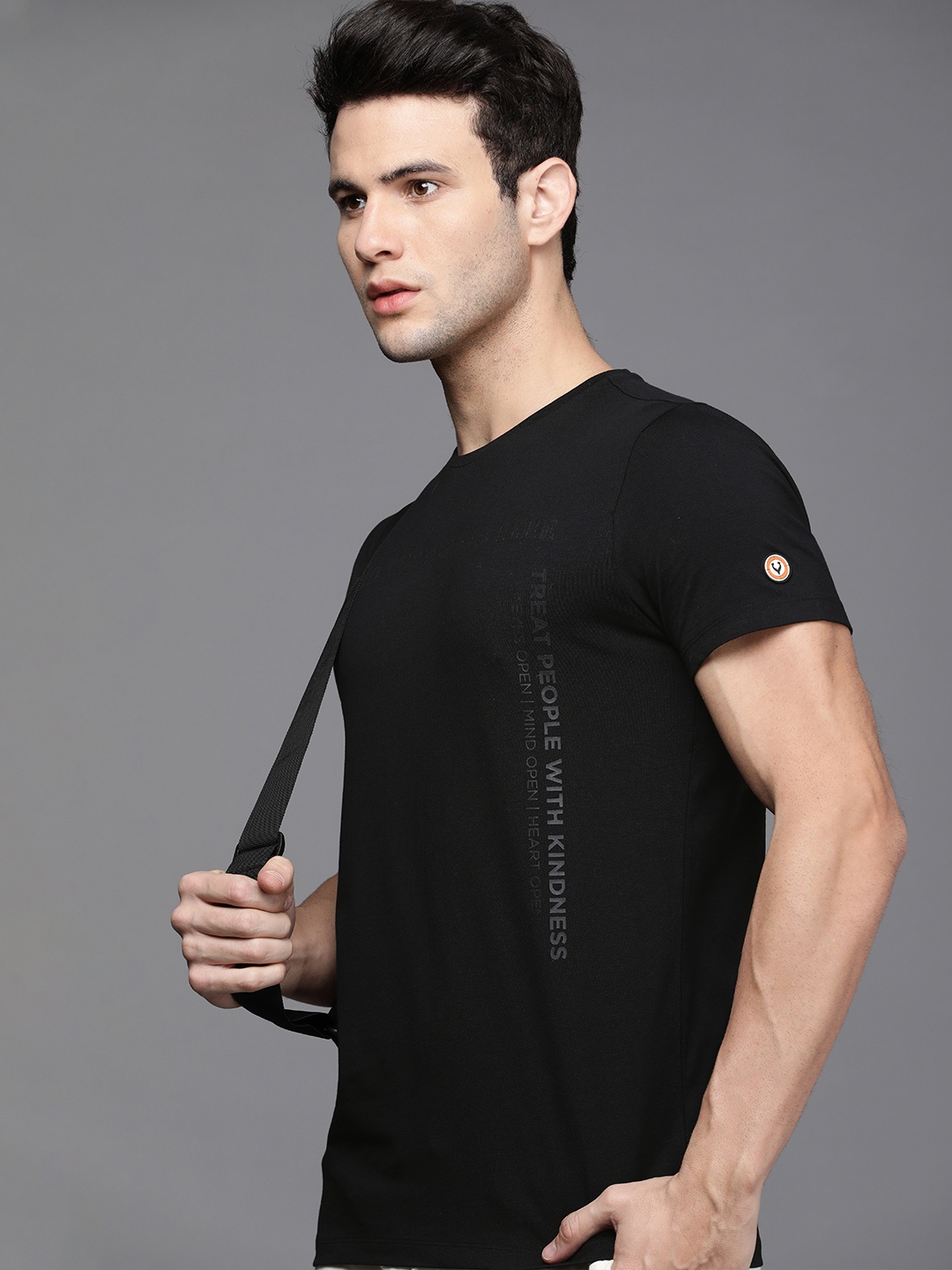 

Allen Solly Tribe Men Black Typography Printed Casual T-shirt