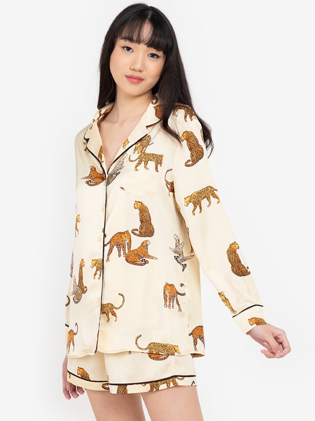 

ZALORA BASICS Women Multicoloured Printed Casual Shirt, Multi