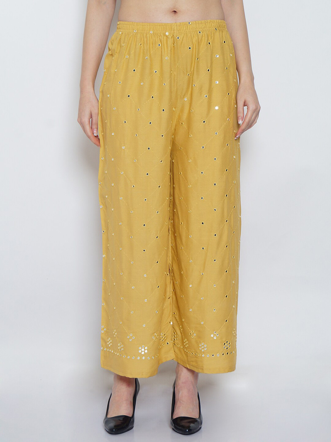 

Jinfo Women Beige Palazzos
