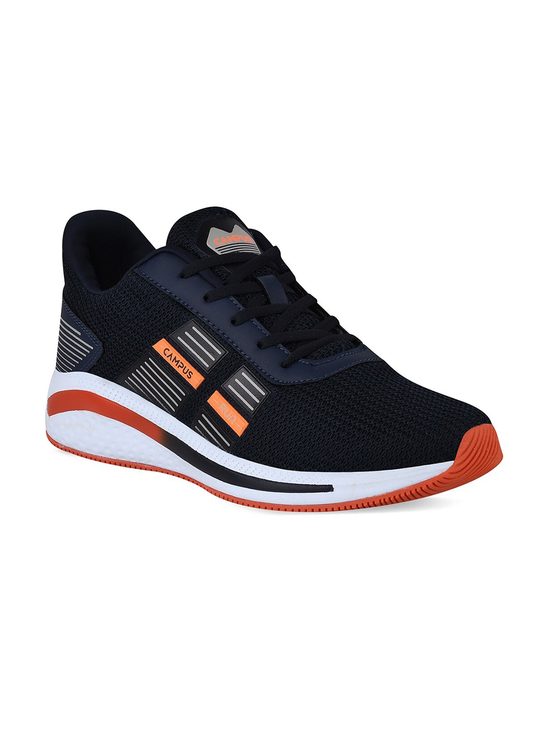 

Campus Men Navy Blue & Orange Mesh Running Shoes