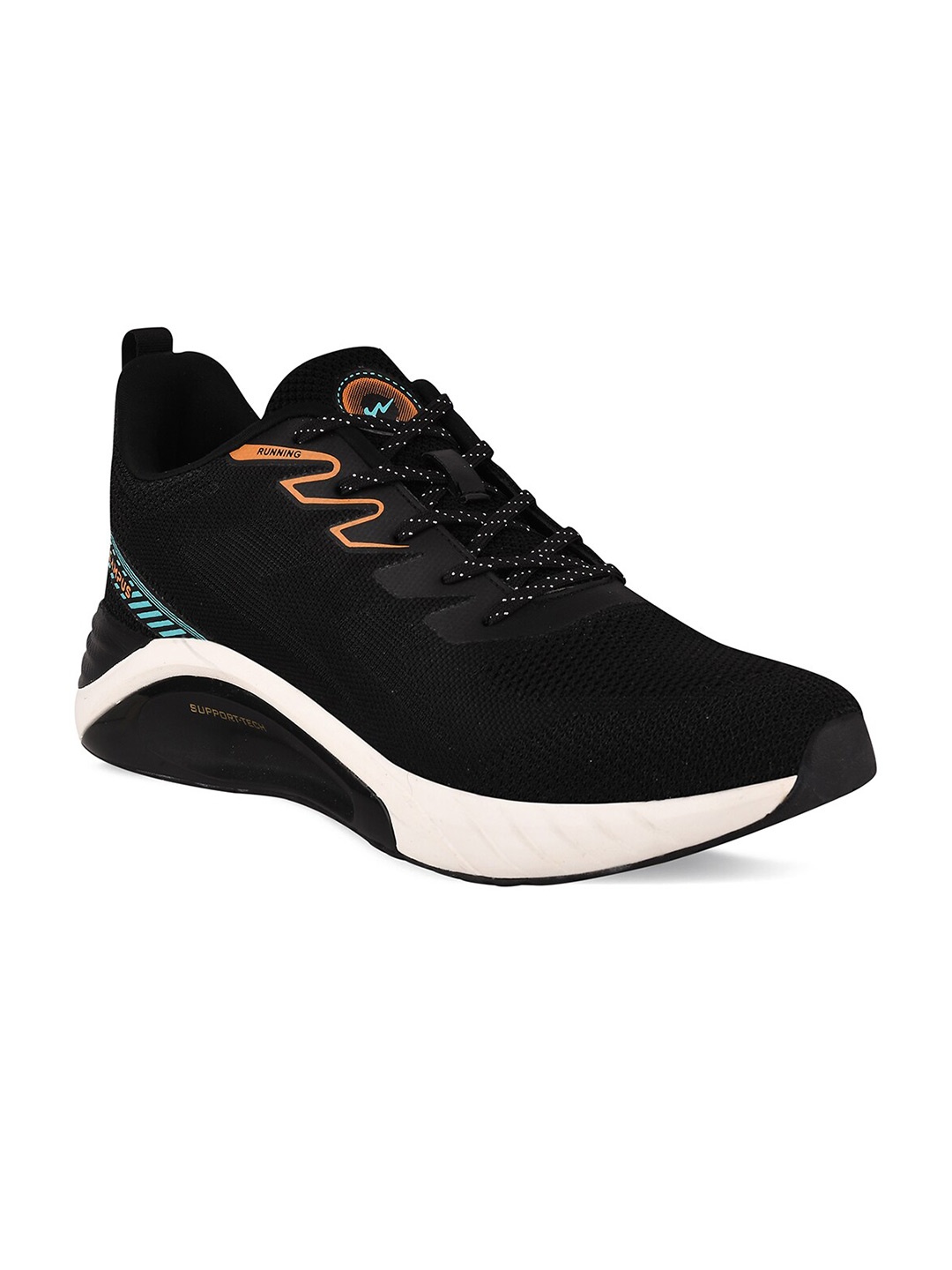 

Campus Men Black Mesh Running Shoes