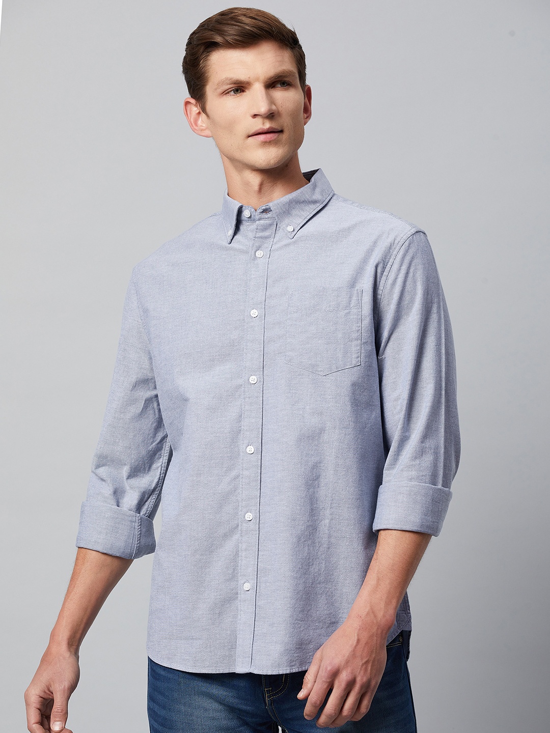 

Marks & Spencer Men Blue Casual Shirt