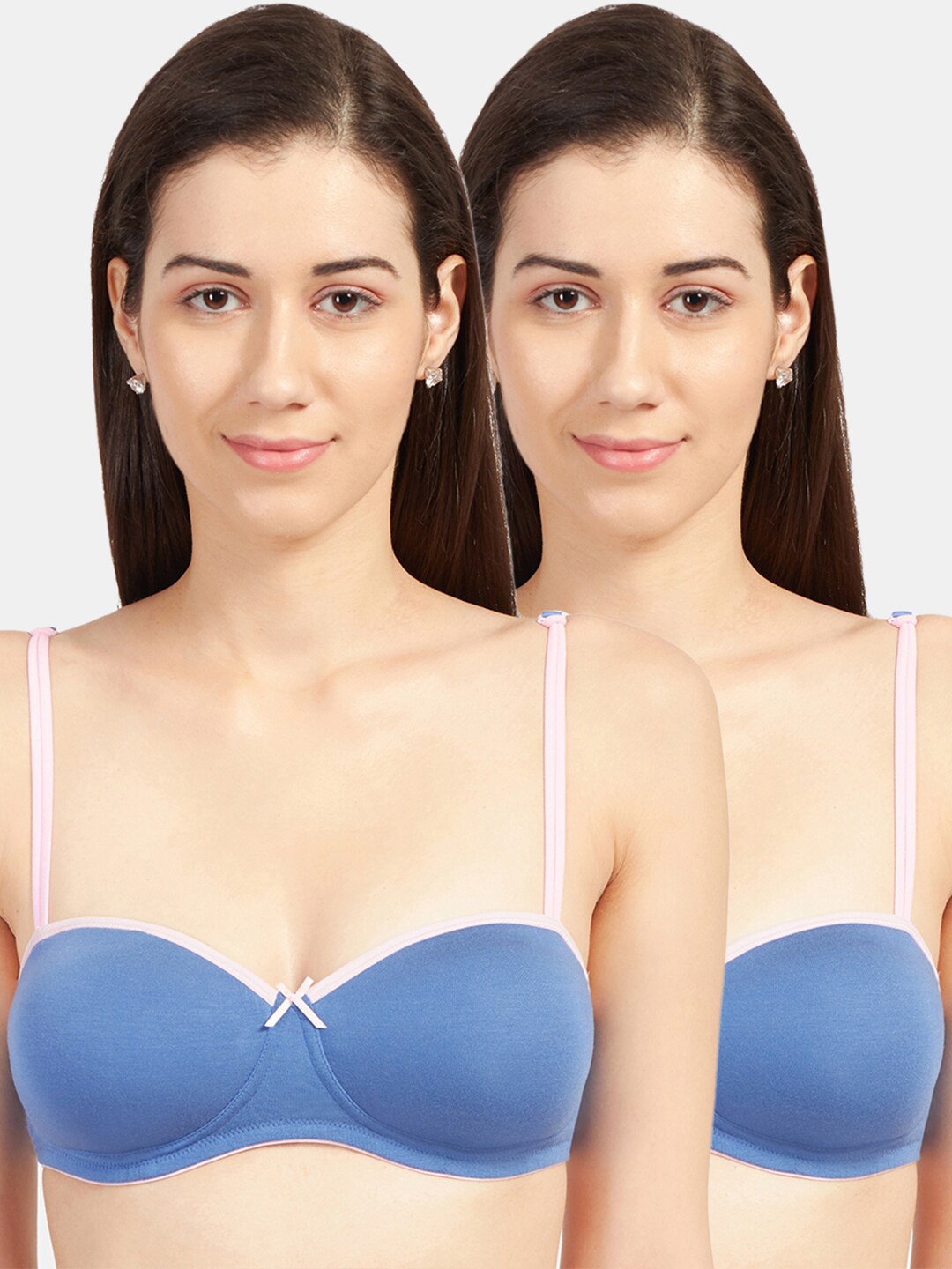 

Sonari Pack of 2 Blue Balconette Bras - Lightly Padded