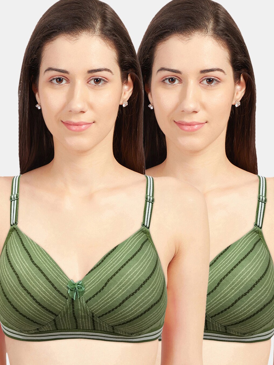 

Sonari Green & Black Bra Lightly Padded