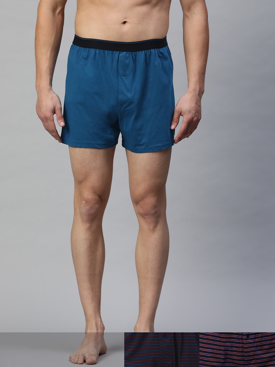 

Marks & SpencerMen Set of 3 Cotton Boxers, Navy blue