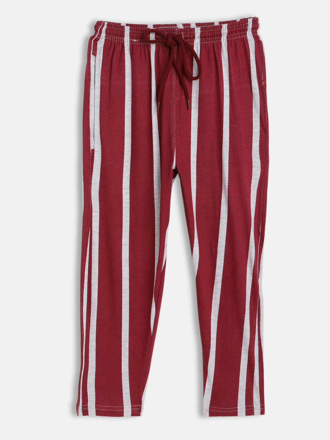

SEYBIL Girls White & Red Striped Capris