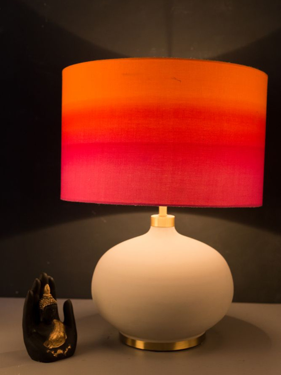

Grated Ginger Grey & Multicoloured Colourblocked Table Lamp