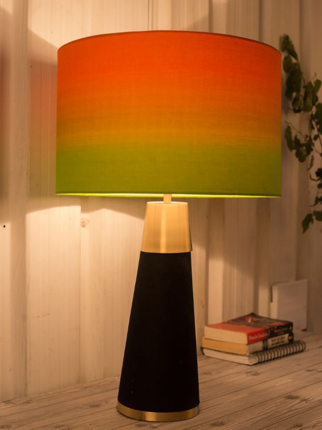

Grated Ginger Black & Orange Velour Table Lamp