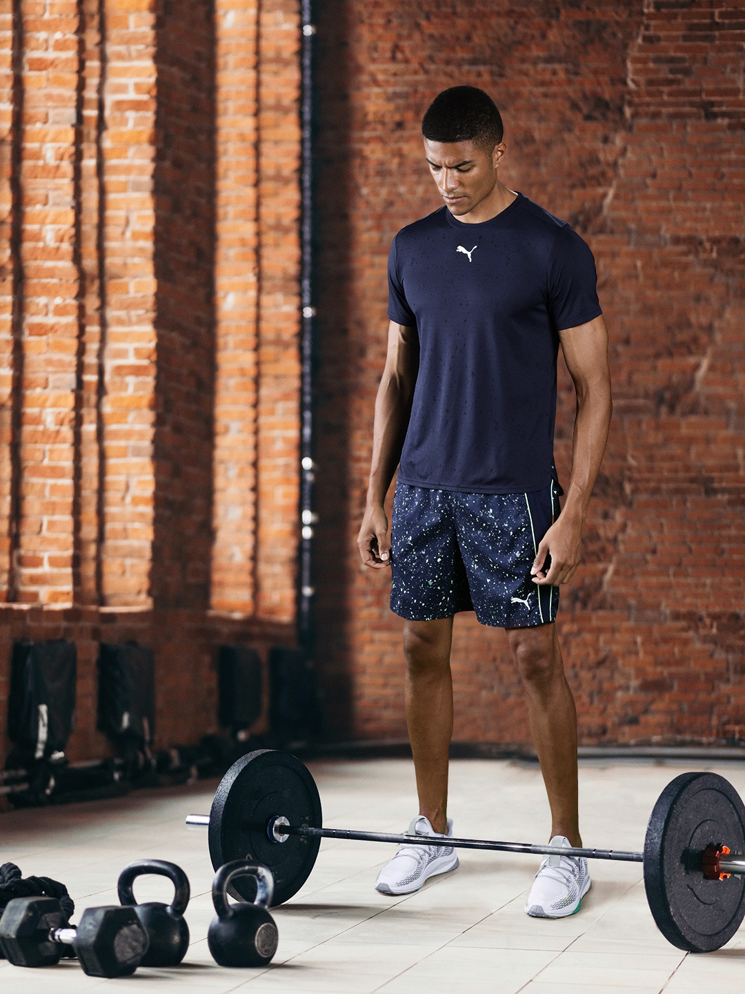 

Puma Men Navy Blue Printed dryCELL Training T-shirt