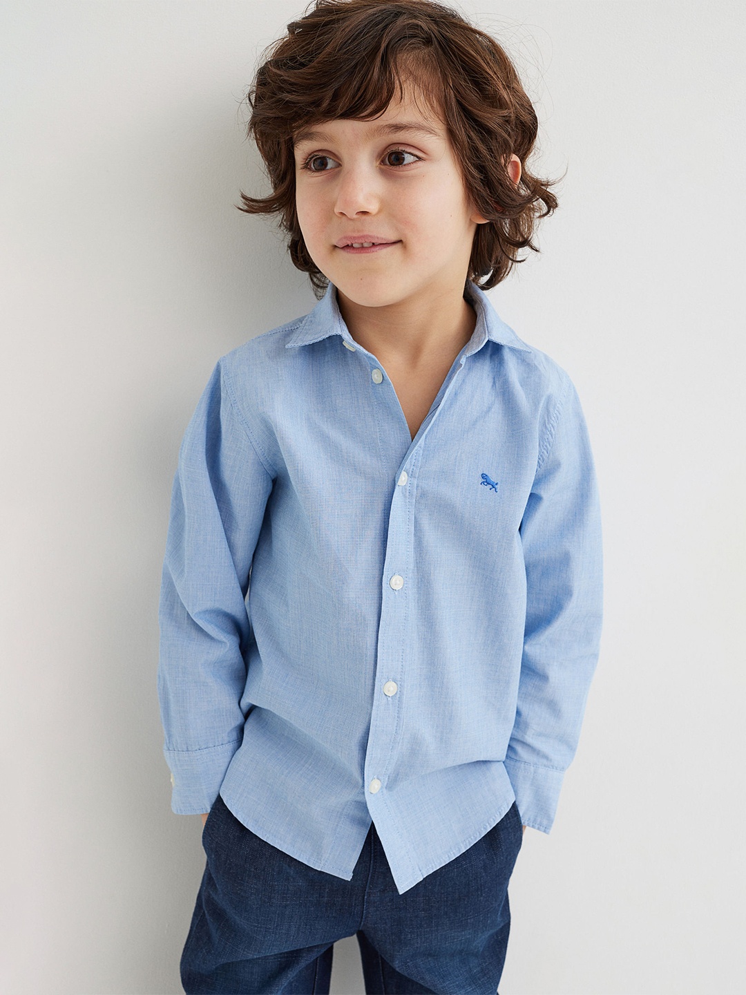 

H&M Kids Boys Blue Cotton shirt
