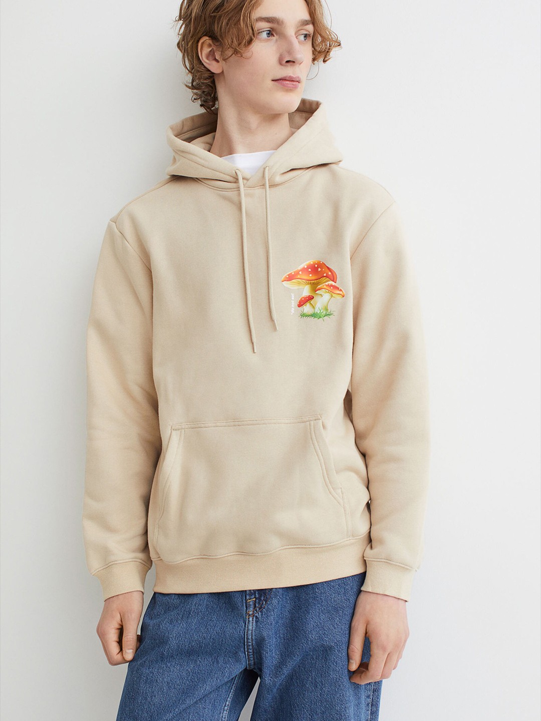 

H&M Men Beige Regular Fit Hoodie