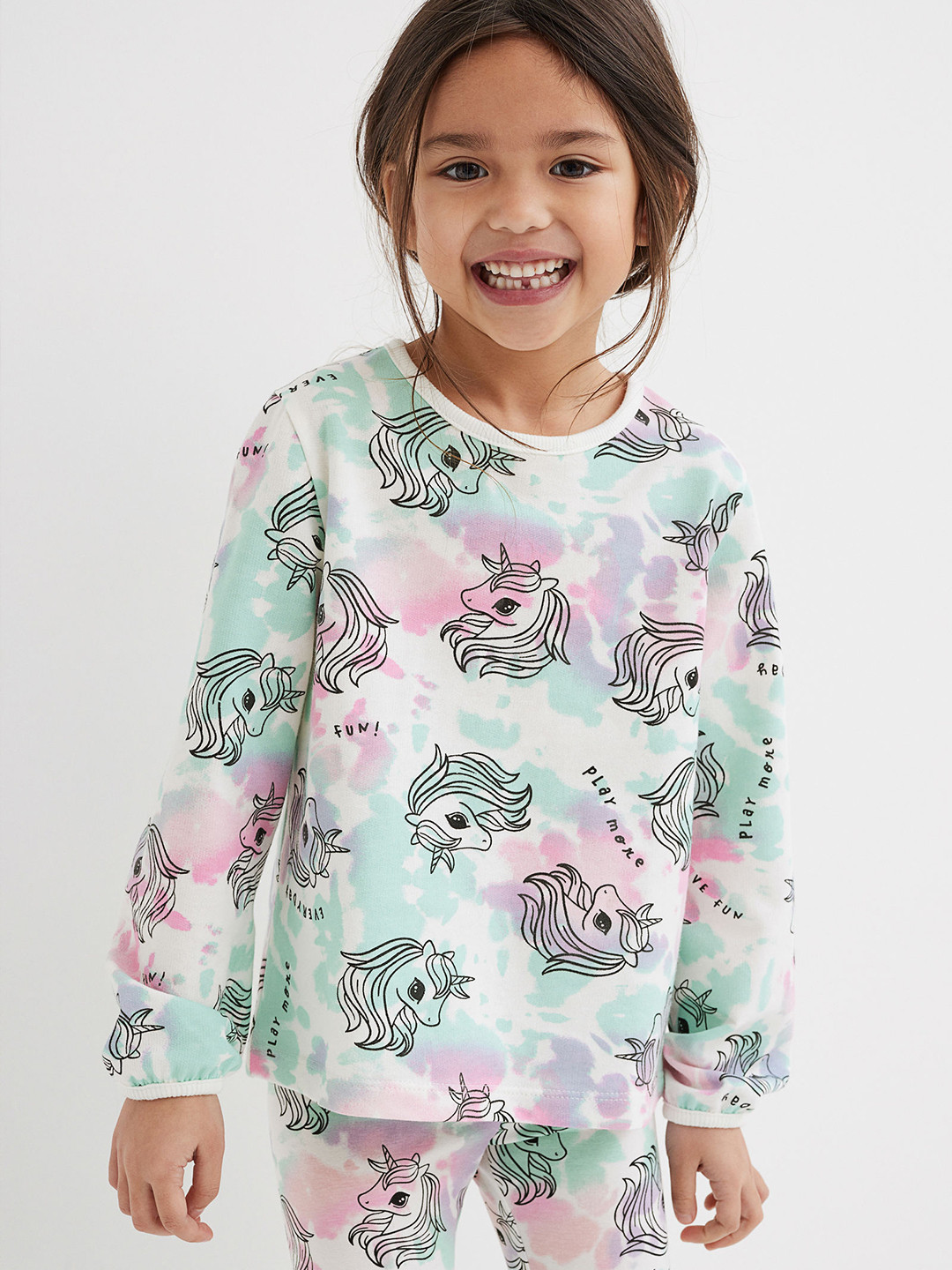 

H&M Girls White Cotton Sweatshirt