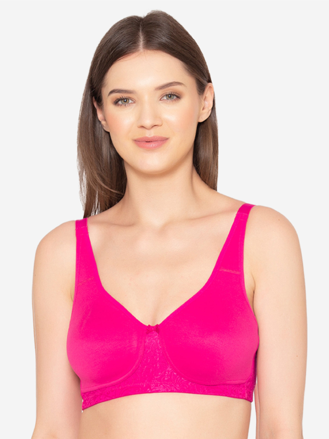 

GROVERSONS Paris Beauty Pink Solid Non Padded Non-Wired T-shirt Bra