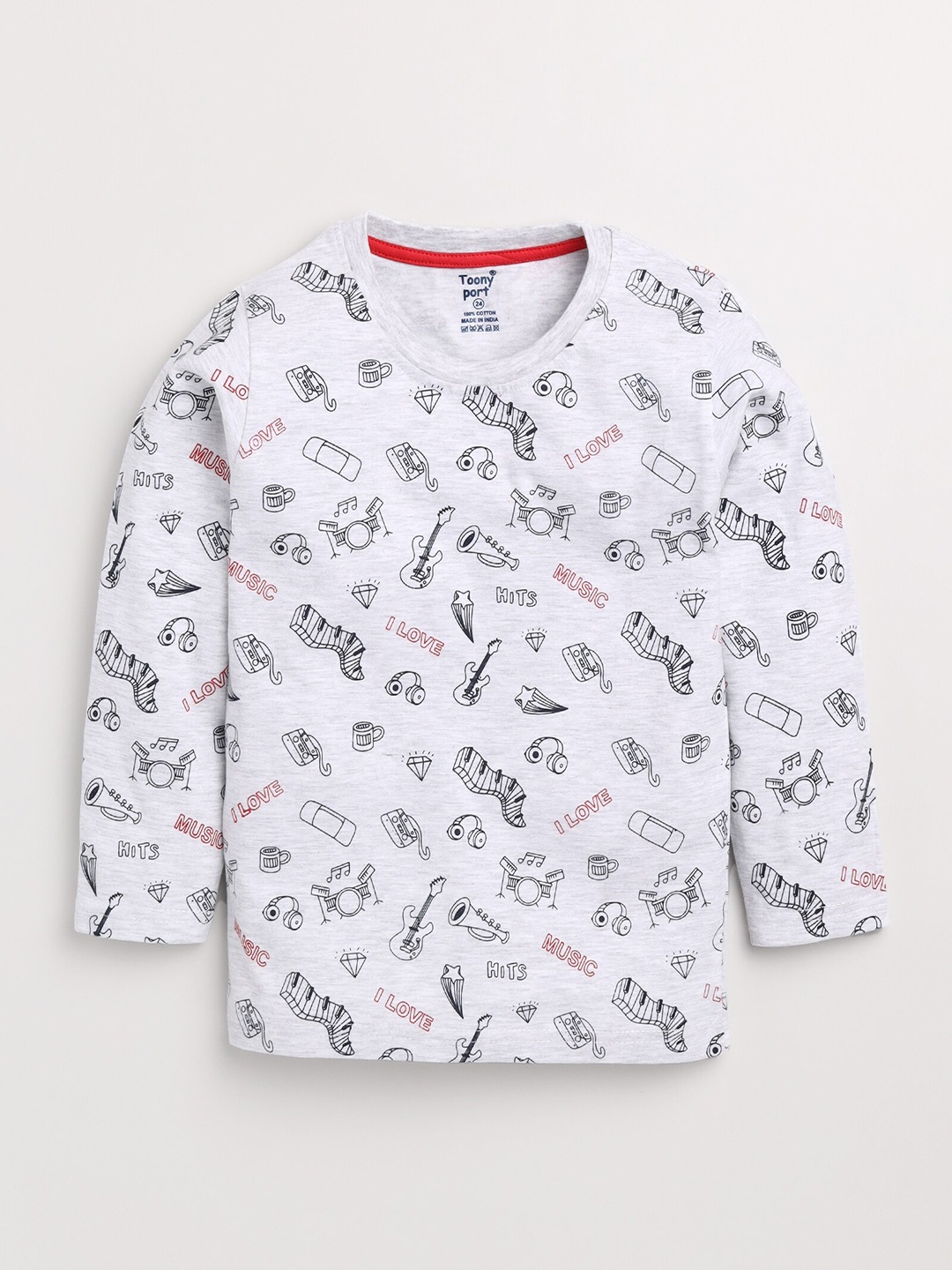 

Toonyport Boys Grey Printed T-shirt