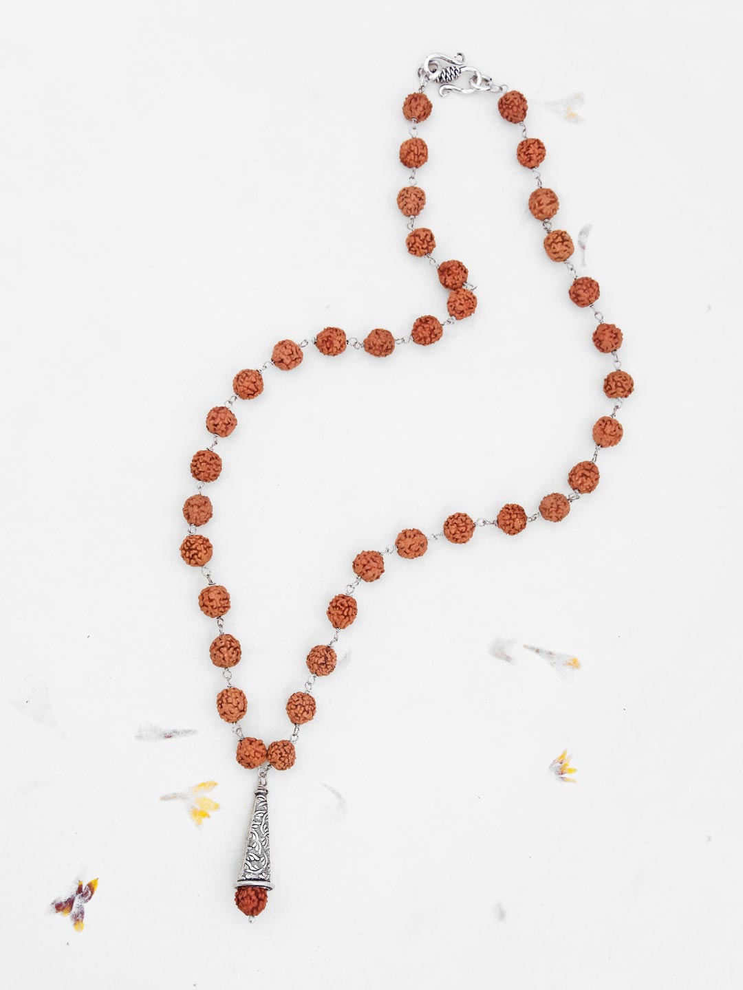 

Tistabene Men Silver-Toned & Brown Beads Beaded Necklace