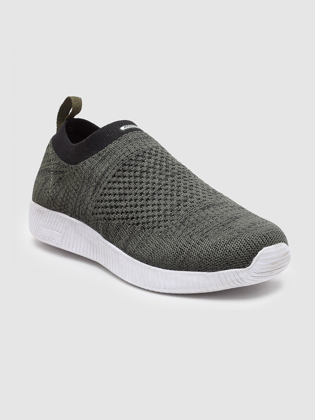 

Action Men Olive Green Mesh Running Non-Marking Shoes